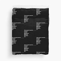 Distractible Merch Secret Word Duvet Cover