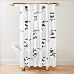 Distractible Merch Secret Word Shower Curtain