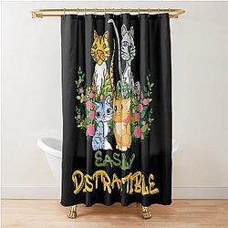 Easily Distractible Shower Curtain