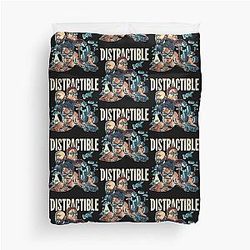 Distractible Podcast merch Duvet Cover