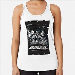 Distractible Merch Monochrome Distractible Racerback Tank Top