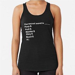 Distractible Merch Secret Word Racerback Tank Top