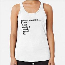 Distractible Merch Secret Word Racerback Tank Top