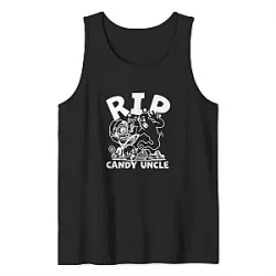 Distractible Tank Tops - R.I.P Candy Uncle Cartoon