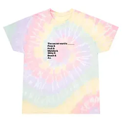 Distractible T-Shirts - Pastel Tie-Dye Secret Word