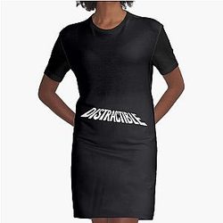 Distractible Podcast HD Logo Graphic T-Shirt Dress
