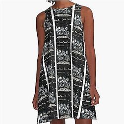 Distractible Merch Monochrome Distractible A-Line Dress