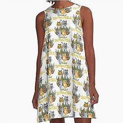Easily Distractible A-Line Dress