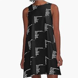 Distractible Merch Secret Word A-Line Dress