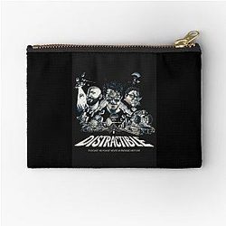 Distractible Merch Monochrome Zipper Pouch