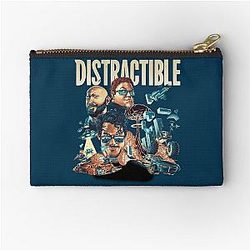 Distractible Podcast merch Zipper Pouch