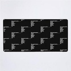 Distractible Merch Secret Word Desk Mat