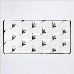 Distractible Merch Secret Word Desk Mat