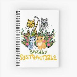 Easily Distractible Spiral Notebook
