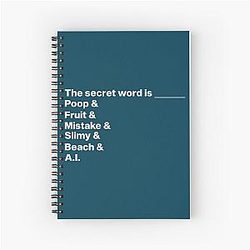 Distractible Merch Secret Word Spiral Notebook