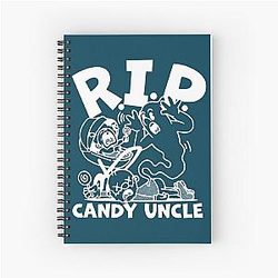 Distractible Merch Candy Uncle Premium Spiral Notebook