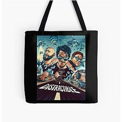 Distractible Merch Distractible All Over Print Tote Bag
