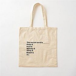 Distractible Merch Secret Word Cotton Tote Bag