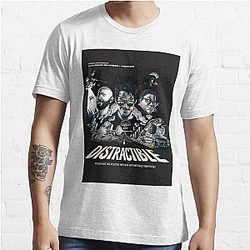 Distractible Merch Monochrome Distractible Essential T-Shirt