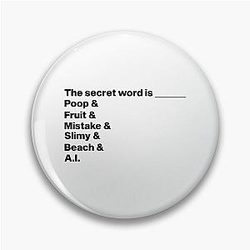 Distractible Merch Secret Word Pin