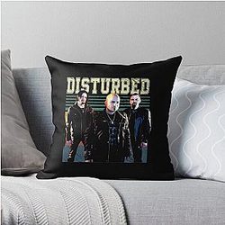 Immortal Threads Disturbeds Band Tees Defying Conventions In The Realm Of Rock Chic Throw Pillow RB0301