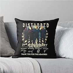 Disturbed Band 29th Anniversary 1994 2023 Thank You For The Memories Throw Pillow RB0301