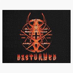 flamed disturbed pentagram Jigsaw Puzzle RB0301