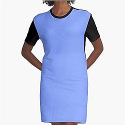 New DJ Khaled Cornflower Blue 2023 Sneakers Graphic T-Shirt Dress