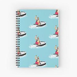 DJ Khaled Jetski Pixel Art Spiral Notebook