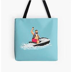 DJ Khaled Jetski Pixel Art H3H3Productions All Over Print Tote Bag