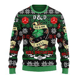 Dungeons & Dragons This Is How I Roll Gift Ugly Christmas Sweater