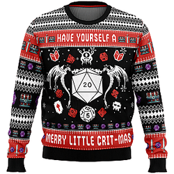 Dungeons and Dragons Have Yourself A Merry Little Crit-Mas Ugly Christmas