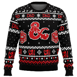 D&D Dungeons and Dragons Ugly Christmas Sweater