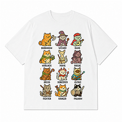 Dungeons And Cats Game Retro DnD D&D Cats NTMD0506 Dungeons &amp; Dragons T-Shirt