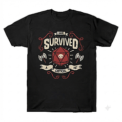 Critical Hit Survival Graphic Tee LA2406 Dungeons &amp; Dragons T-Shirt