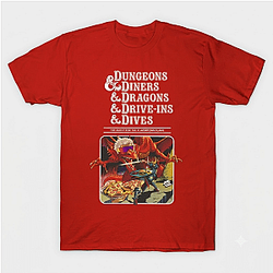 Flavortown Quest Graphic Tee LA2406 Dungeons &amp; Dragons T-Shirt
