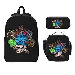 Roll Initiative Dungeon And Dragon Backpack Set 