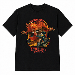 Adventure Awaits Red Dragon LA1308 Dungeons &amp; Dragons T-Shirt