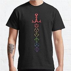 Rainbow Dice Sword Tabletop RPG Gaming Classic T-Shirt RB1210