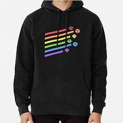Rainbow Dice Set Tabletop RPG Gaming Pullover Hoodie RB1210