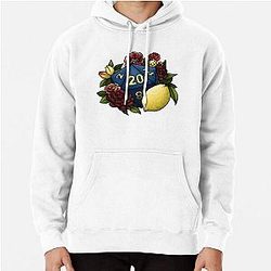 Marsala Lemon D20 Tabletop RPG Gaming Dice Pullover Hoodie RB1210