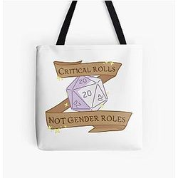 critical rolls not gender roles All Over Print Tote Bag RB1210