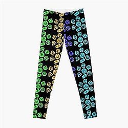 D20 Dice Set Colorful Pattern Leggings RB1210