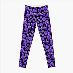 Neon Amethyst Dice Pattern Leggings RB1210