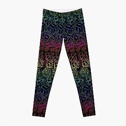 Dice Pattern D20 Rainbow Leggings RB1210