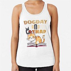 Dogday And Catnap  Racerback Tank Top