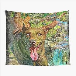 Tapestry de jour de chien le plus heureux