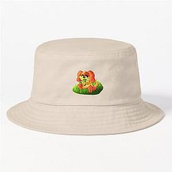 Dogday eating grass Bucket Hat