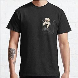 Dog In Pocket T-Shirts - Cavachon in a pocket Classic T-Shirt RB1011