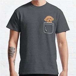 Dog In Pocket T-Shirts - Toy Poodle Dog In Your Front Pocket Puppy Lover Gift Classic T-Shirt RB1011
